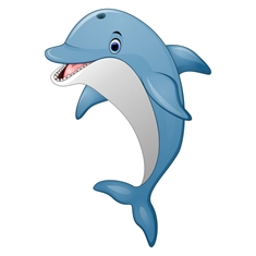 Under the Sea Theme Dolphin Transparent Sticker